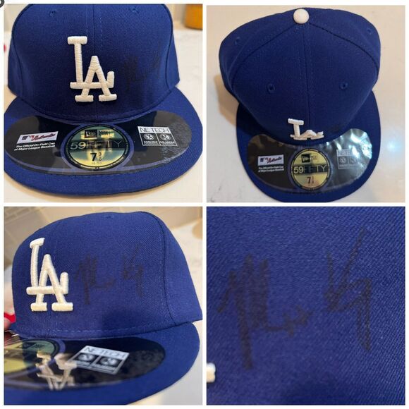 New Era SIGNED Los Angeles Dodgers AC Performance Game 5950 Fitted Hat - Picture 1 of 7